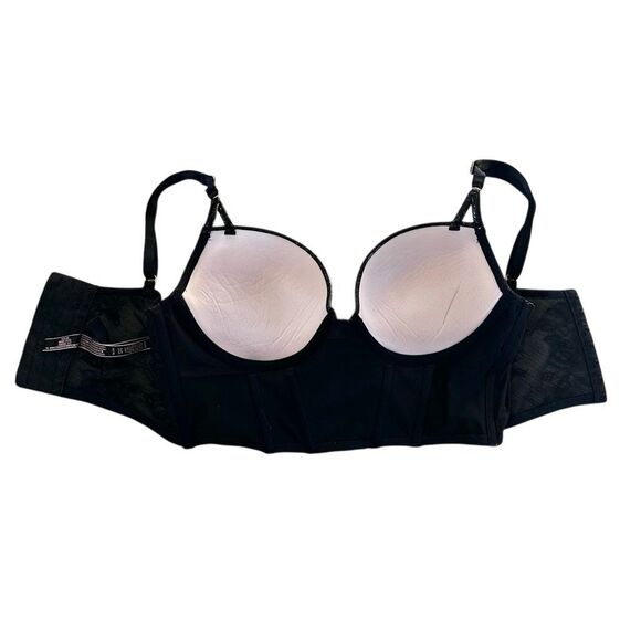 Victoria’s Secret Very Sexy Faux Patent Leather Push-Up Corset Top 34D - Picture 8 of 12